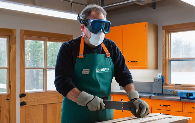 전동 공구 사용 시 흔한 실수 - Prompt 1: Comprehensive Personal Protective Equipment in Action**